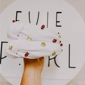 Football with Gold Stars Headband For Kids/Woman